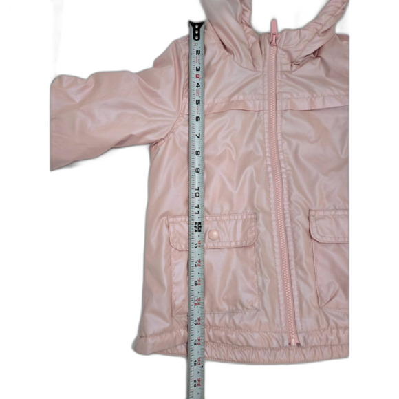 Carter's Shimmer Jacket Girls 5T Pink Hooded Zip Front Pockets - Picture 2 of 6